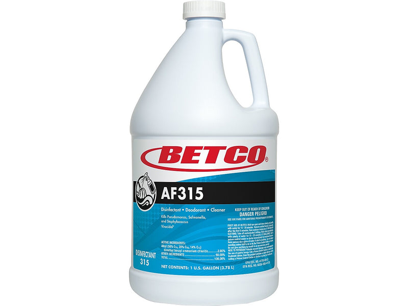 Betco AF315 Disinfecting Cleaner, Citrus Floral Scent, 1 gal., 4/Carton (3150400)