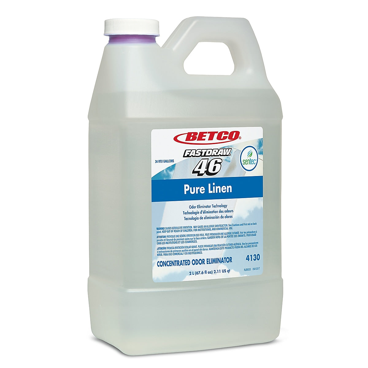 Betco Pure Linen Odor Eliminator, 67.6 Oz., 2/Carton (BET4130B200)