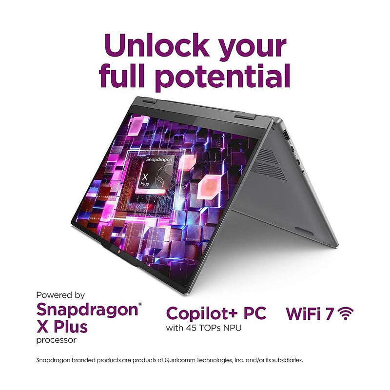 Lenovo IdeaPad 5x 14" 2-in-1 OLED Touchscreen Laptop, Copilot+ PC, Snapdragon X Plus, 16GB RAM, 1TB SSD, Win 11 Home