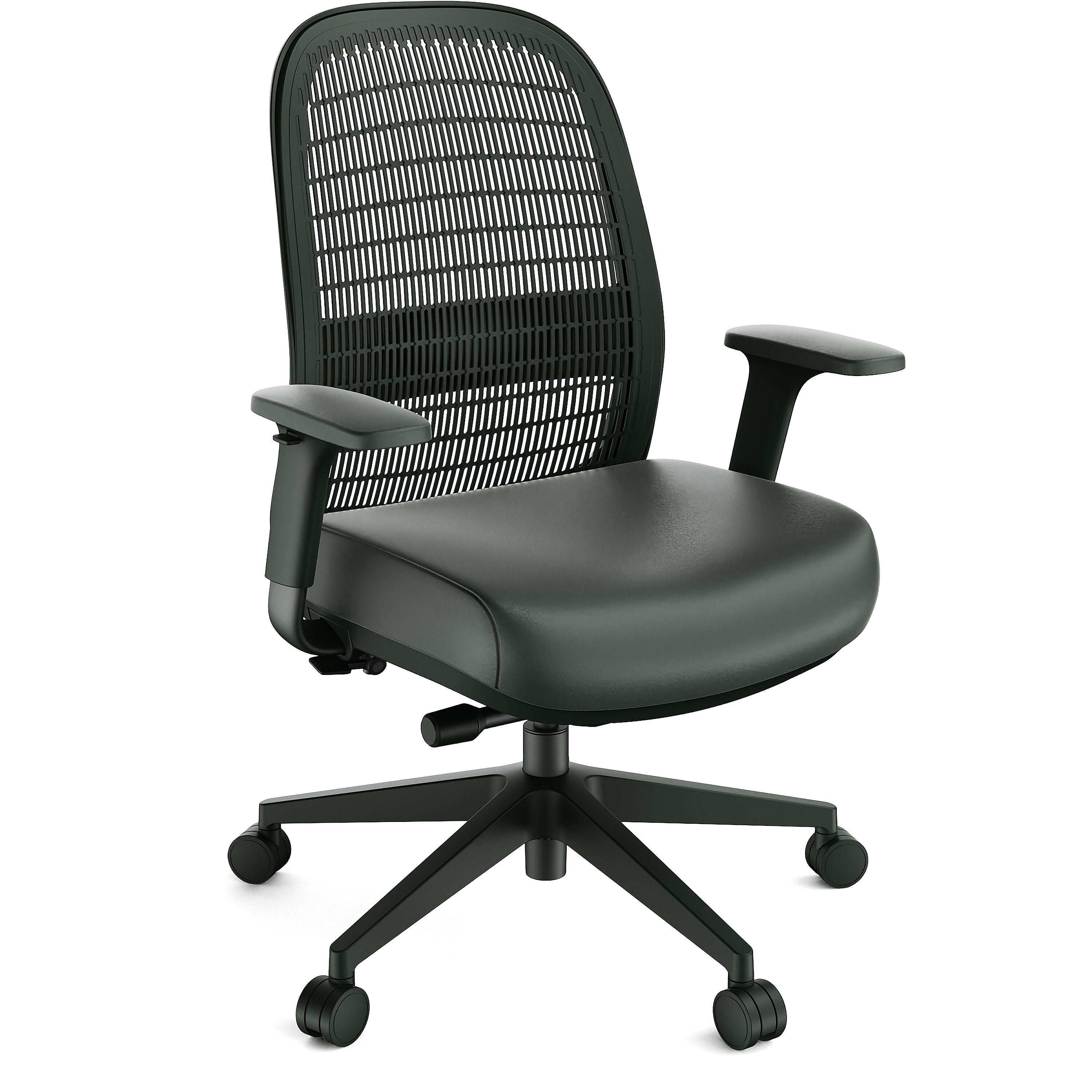 Workplace2.0 Health™ Bedford Polyurethane/Nylon Task Chair, Black (WP62574)