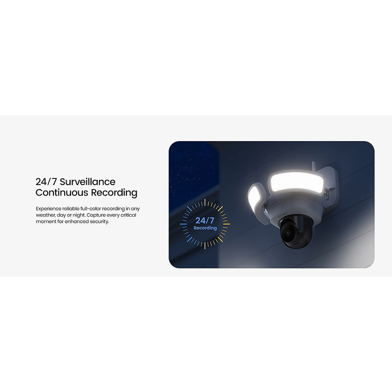 aosu Floodlight Cam Pro Outdoor Smart Security Camera, White (L5P2CA11)