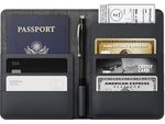 JOURNEY Loc8 RFID Faux Leather Passport Holder, Midnight Black (JTWMN)