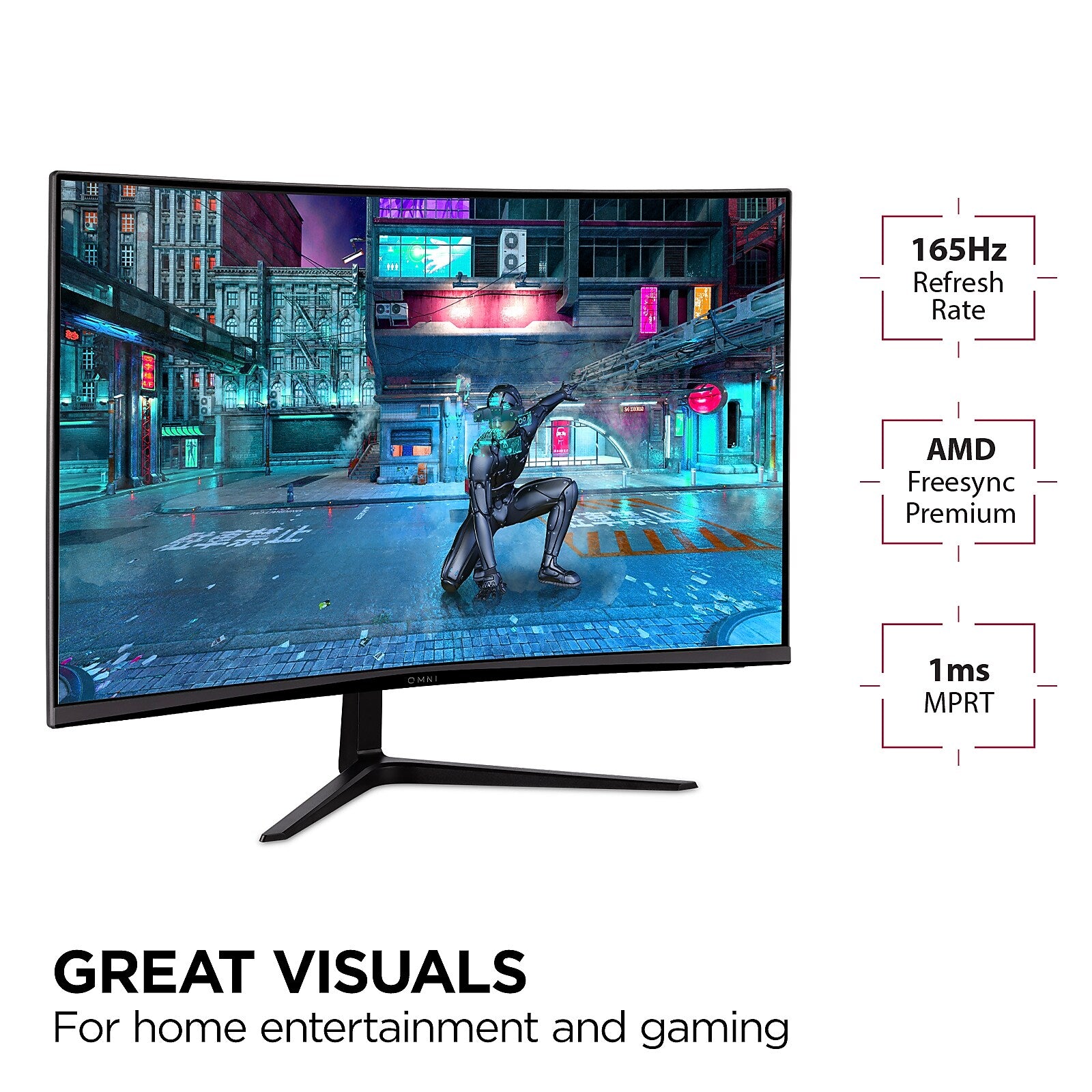 ViewSonic  32" Curved 165 Hz LCD Gaming Monitor, Black (VX3218C-2K)