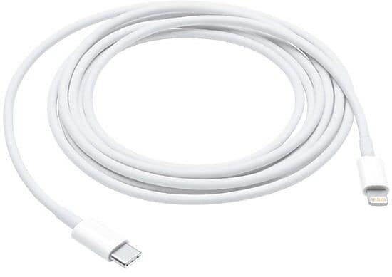 Apple Lighting to USB-C Charging Cable, 6.6 ft., White (MW2R3AM/A)