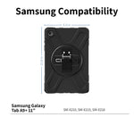 CODi Rugged Case with Integrated Screen Protector for Samsung Galaxy Tab A9+, Black (C30705084IS)