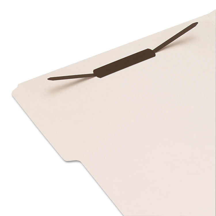 Self-Adhesive Two-Prong Paper Fastener Base and Compressor Sets, 2" Capacity, 2.75" Center to Center, Silver, 100/Box