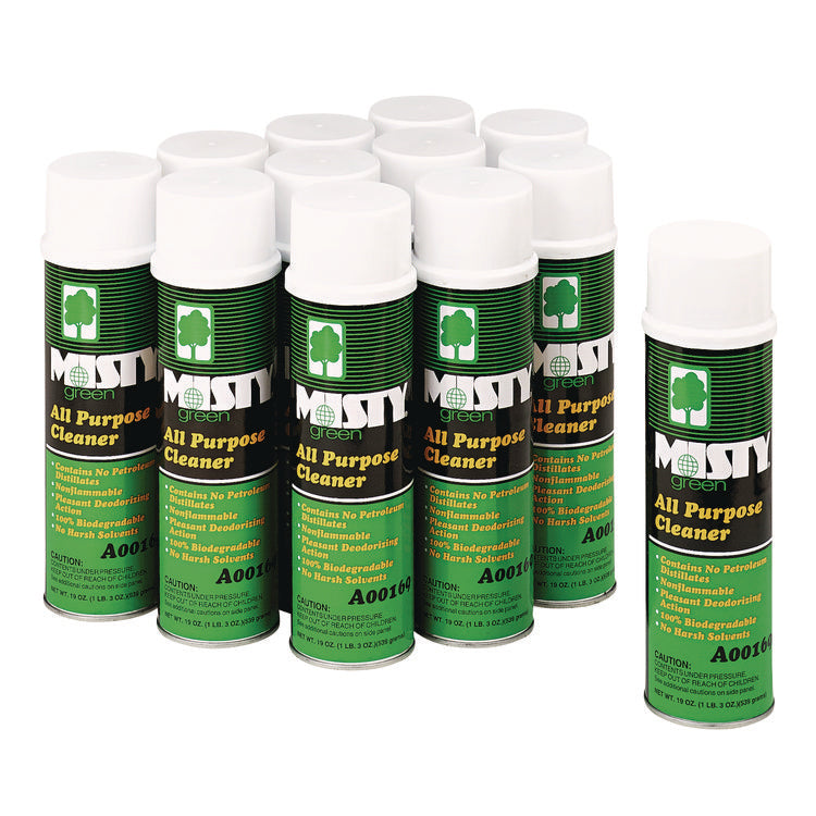 Green All-Purpose Cleaner, Citrus Scent, 19 Oz Aerosol Spray, 12/carton