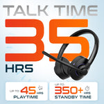 Delton 60X Stereo Noise Canceling Bluetooth Computer Headset - Compatible with MS Teams, Black (DBTHEAD60XBTDL)