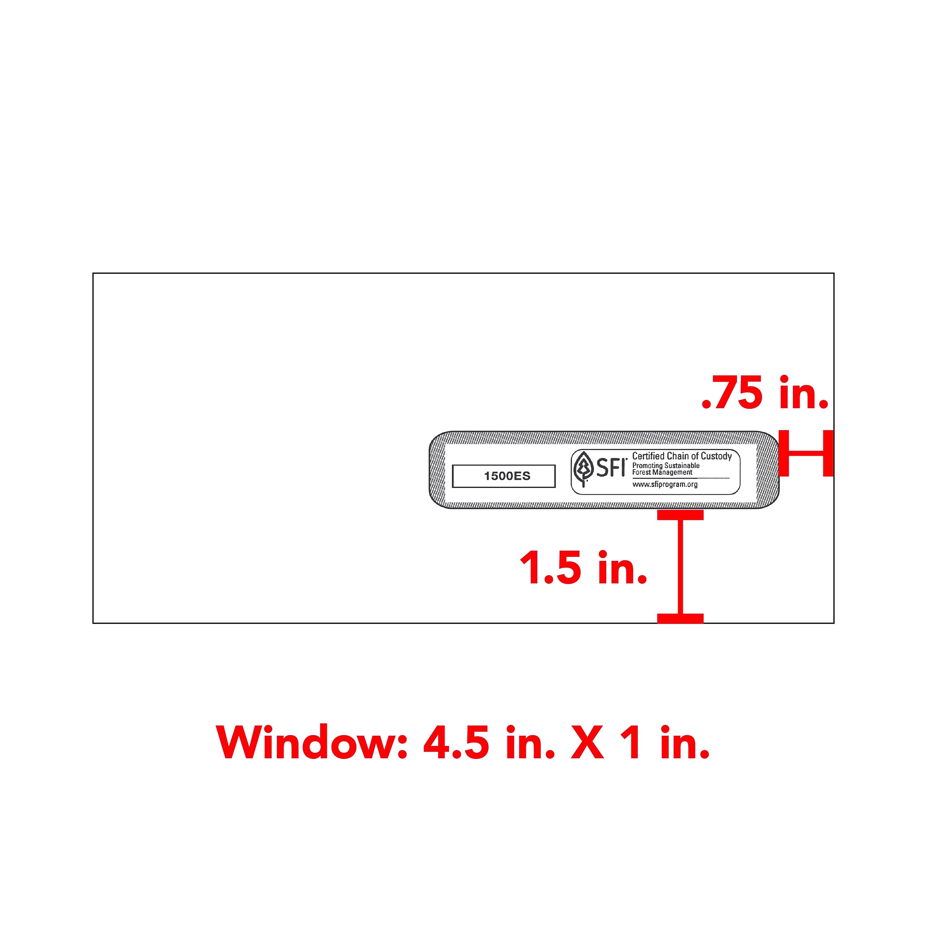 TFP ComplyRight Self Seal Security Tinted #10 Business Envelopes, 4 1/2" x 9 1/2", White, 500/Box (1500ES)