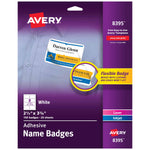 Avery Adhesive Laser/Inkjet Name Badges, 2 1/3" x 3 3/8", White, 160 Labels Per Pack (8395)