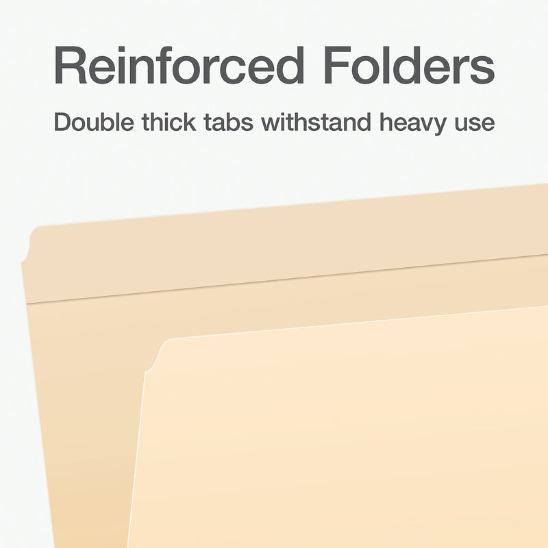 Pendaflex Heavy Duty File Folder, Straight Cut, Legal Size, Manila, 100/Box (1007057)