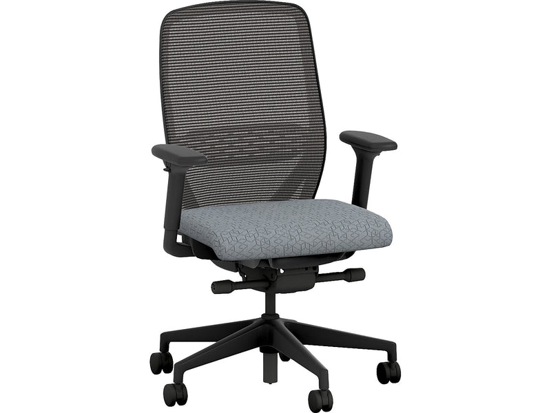 HON Nucleus Fabric/Mesh Swivel Task Chair, Basalt/Black (HNR1KD.Y2.STC.A.H.IM.APX25.BL.SB.T)