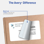 Avery TrueBlock Laser Shipping Labels, 8.5" x 11", Matte White, 100 Labels/Box (5165)