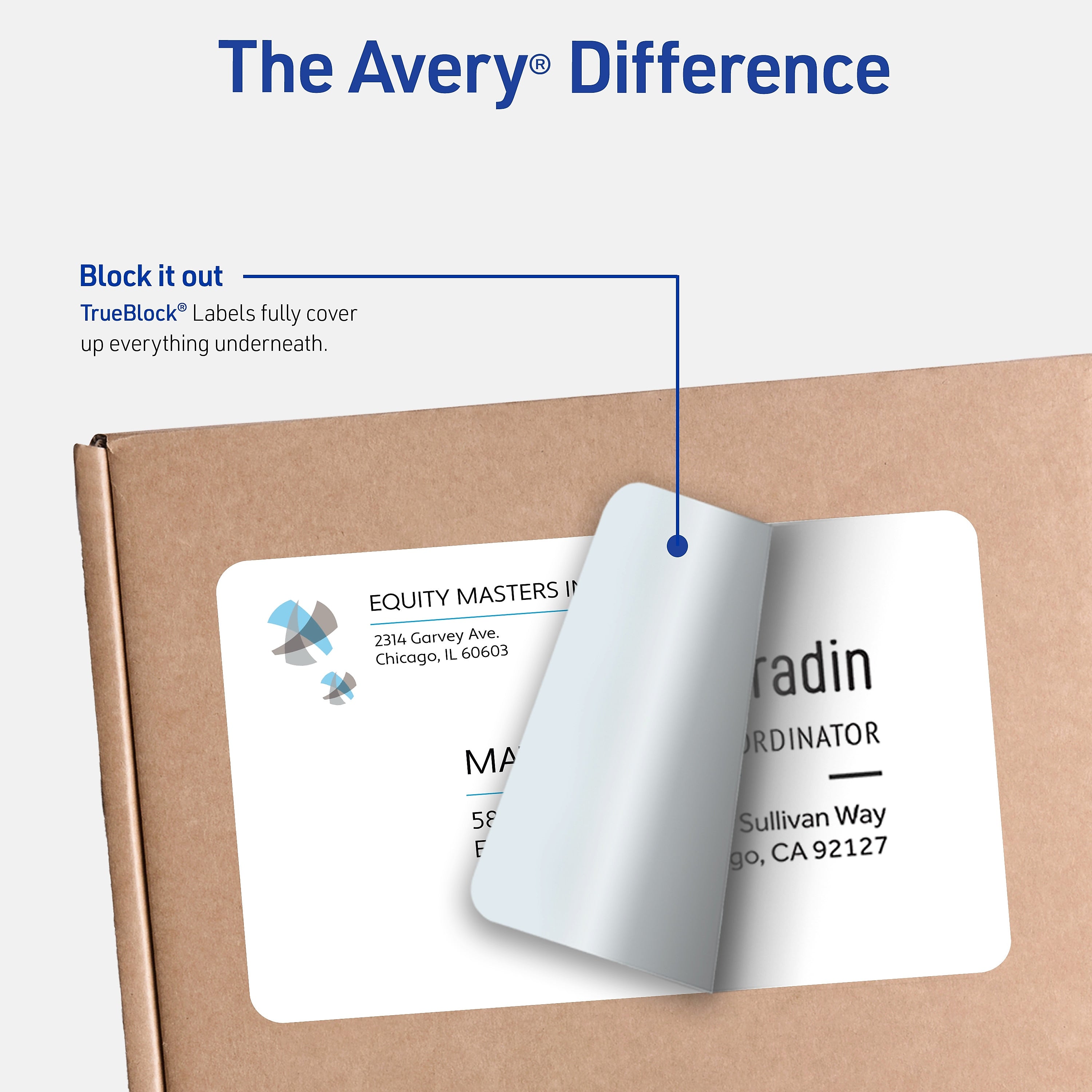 Avery TrueBlock Laser Shipping Labels, 8.5" x 11", Matte White, 100 Labels/Box (5165)