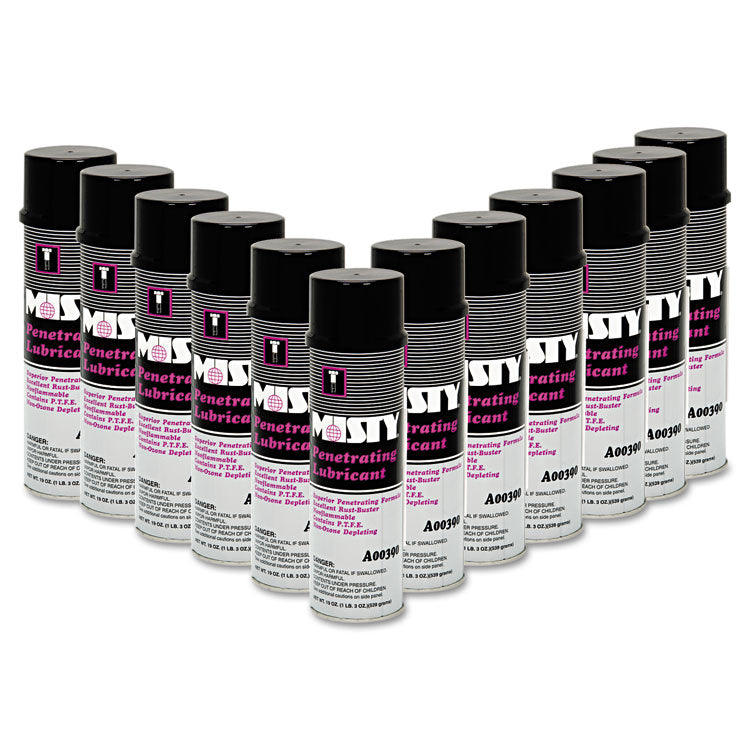 Penetrating Lubricant Spray, 19 oz Aerosol Can, 12/Carton