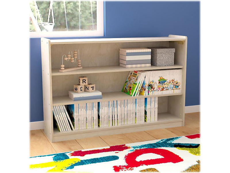 Flash Furniture Bright Beginnings 3-Section Open Storage Unit, 31.5"H x 47.25"W x 12"D, Brown (MK-ME088029-GG)