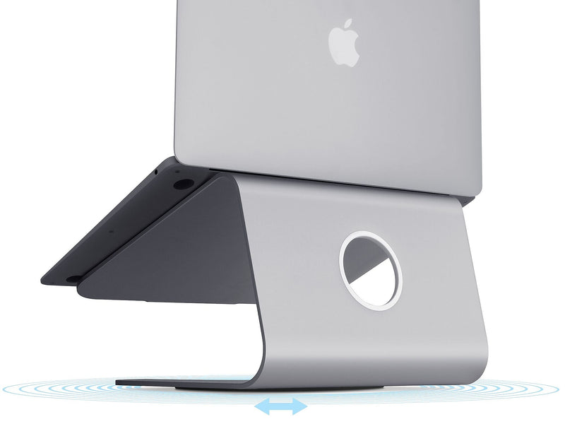 Rain Design mStand360 10" x 7.5" Aluminum Laptop Stand with Swivel Base, Space Grey (10074)