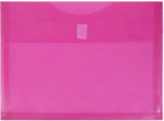 JAM Paper Premium Plastic Document File, Letter, Fuchsia Pink, 3/Pack (218V1FUX3)