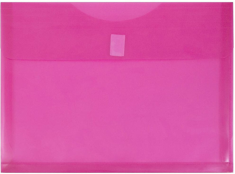 JAM Paper Premium Plastic Document File, Letter, Fuchsia Pink, 3/Pack (218V1FUX3)