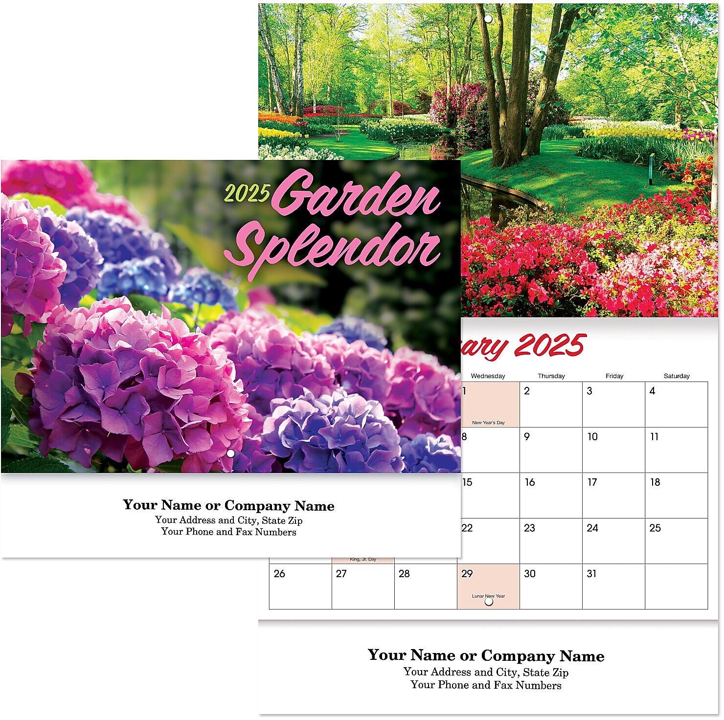 2025 Garden Splendor Wall Calendar Stapled, Qty 50