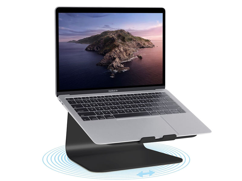 Rain Design mStand360 10.3"  Aluminum Laptop Stand with Swivel Base, Black (10076)