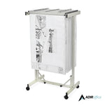 AdirOffice Metal Mobile File Cart with Lockable Wheels, Gray (615-KIT1)