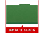 Medical Arts Press Pressboard Classification Folder, 2 Dividers, 2" Expansion, Legal Size, Moss Green, 10/Box
