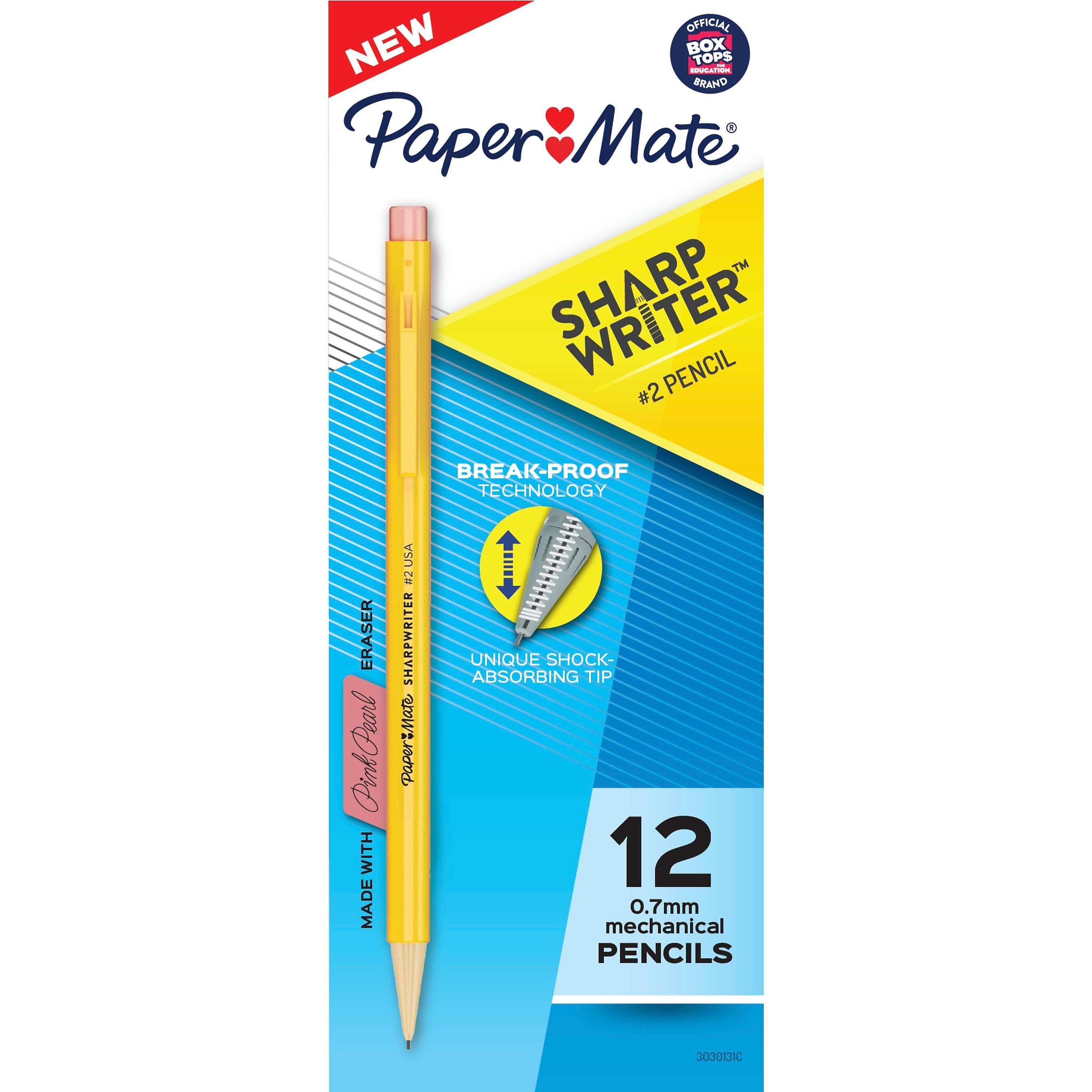 Paper Mate Sharpwriter Mechanical Pencil, 0.7mm, #2 Medium Lead, Dozen (3030131/3030131C)