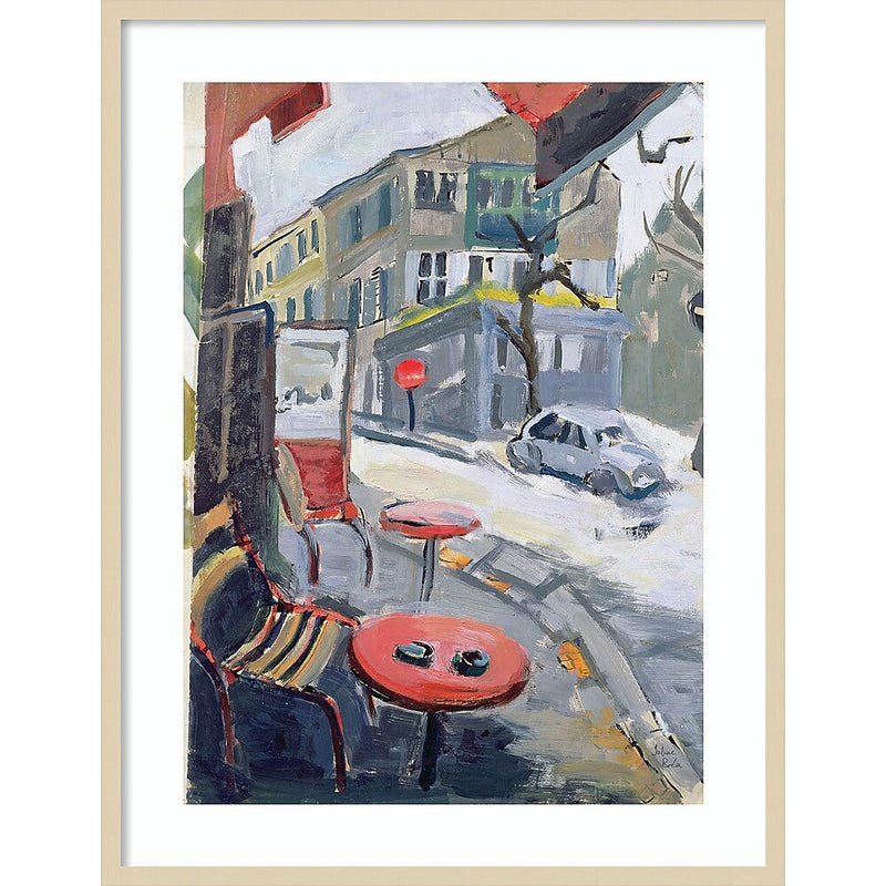Amanti Art Brea Tobacco Shop Paris by Anne Durham Wood Framed Wall Art Print, 32" x 41" (A42677451197)