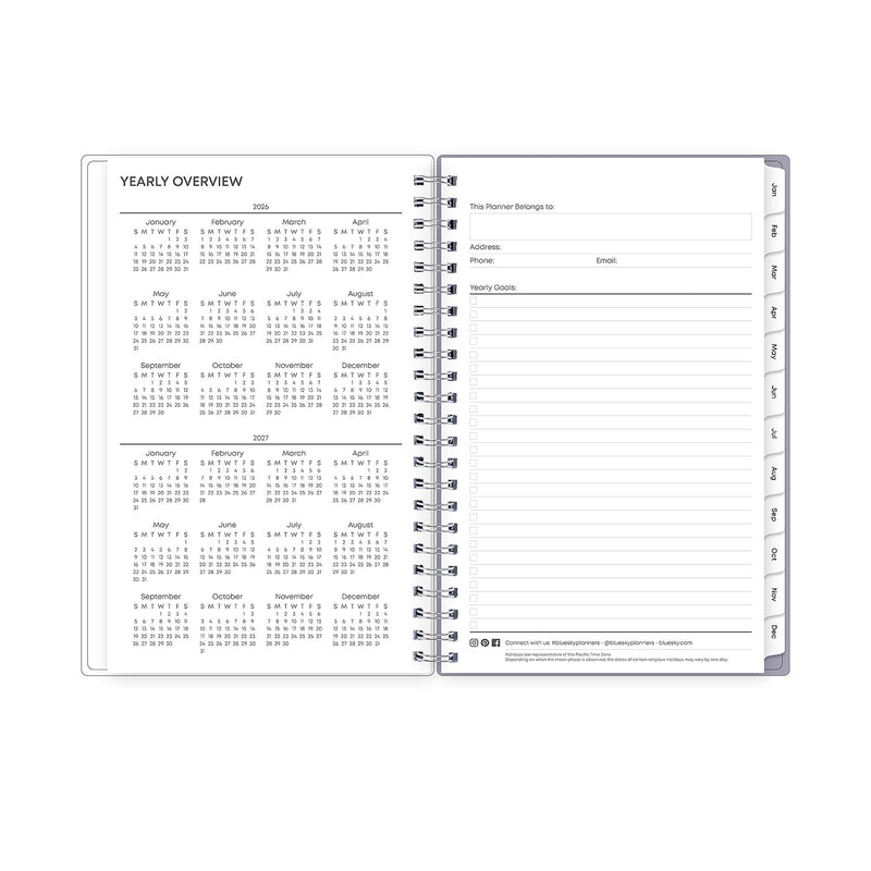 Planning Calendar BS Laila Poly CYO 5x8 RY26 Wkly/Mthly Safety Wirebound -