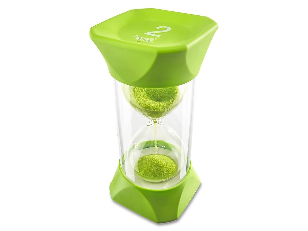 hand2mind Jumbo 2-Minute Sand Timer, Green (93067)