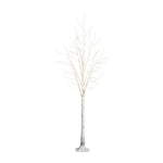 Nearly Natural 8-ft Pre-Lit Artificial White Birch Tree with 500 Warm White LED Lights (T4912)