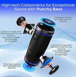 Treblab Wireless Bluetooth Speaker, Waterproof, Black (HD77)