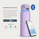 WaterH BOOST Stainless Steel Triple Wall Insulated Smart Water Bottle, 32 oz., Purple (B003PR)