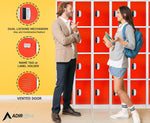 AdirOffice 72"H 4-Tier Red Storage Locker (ADI629-204-RED-DL)