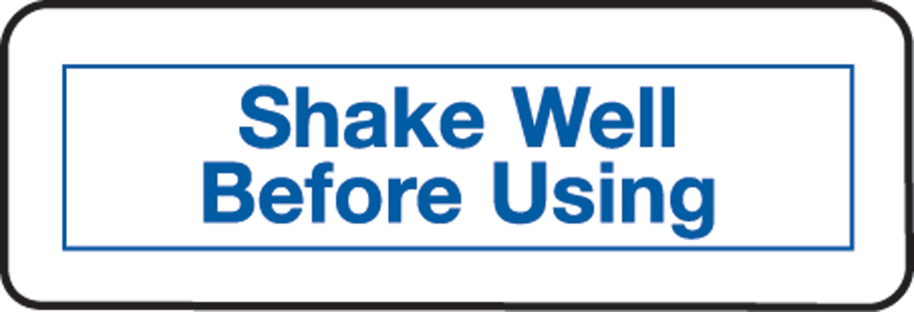 Medication Instruction Labels, Shake Well Before Using, White, 1/2x1-1/2", 500 Labels