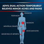 Advil Dual Action 250mg Acetaminophen/125mg Ibuprofen Caplets, 2/Packet, 50 Packets/Box (014795)