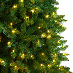 Nearly Natural 11-ft Slim Green Mountain Pine Artificial Christmas Tree with 950 Clear LED Lights (T3329)