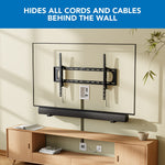 Mount-It! In-Wall TV Cable Concealer with Recessed Power, White (MI-7284)