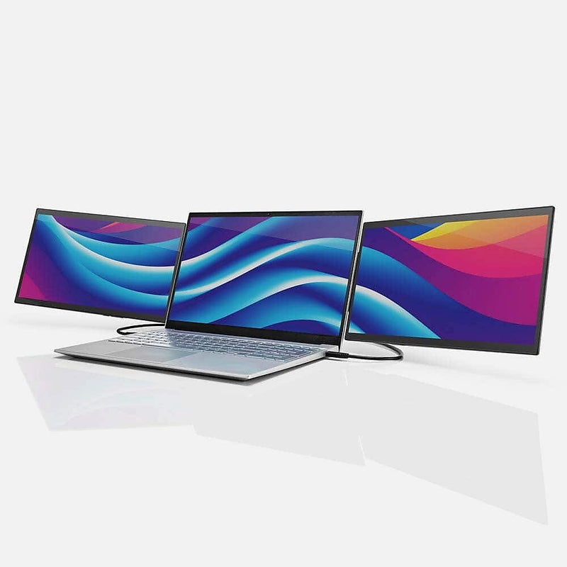SideTrak Swivel Pro Touch Triple HD 13.3" 60 Hz Attachable Portable Monitor, 2/Pack, Black (LTTL134)