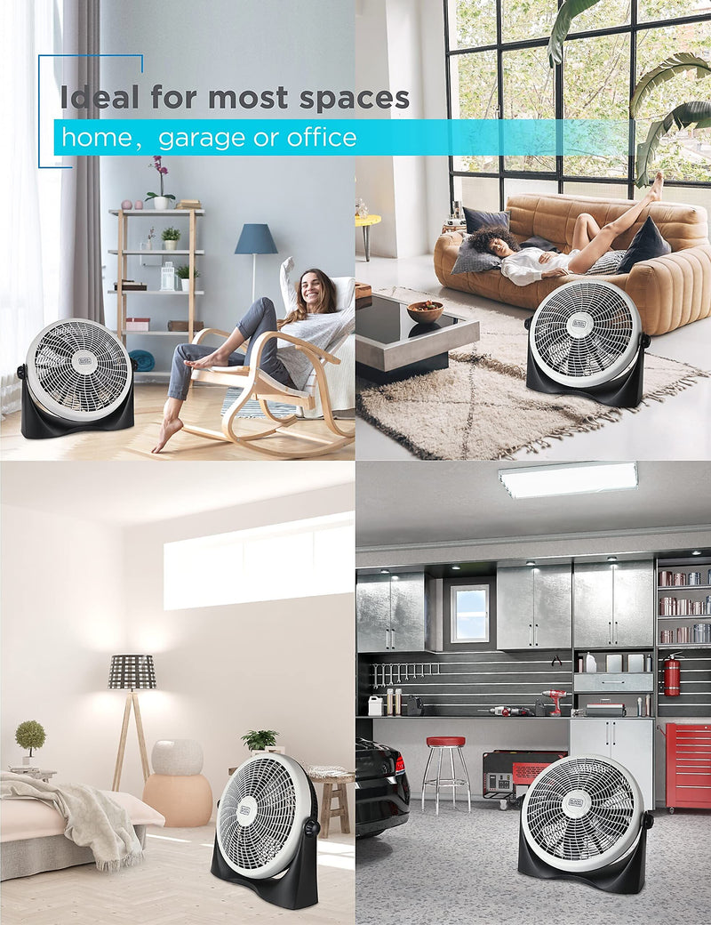Black & Decker 16" Floor Fan, 3-Speed, Black (BFF16B)