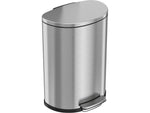 HLS Commercial Stainless Steel Trash Can with Hinged Lid, 13.2-Gallon, Silver (HLSS13DFR)