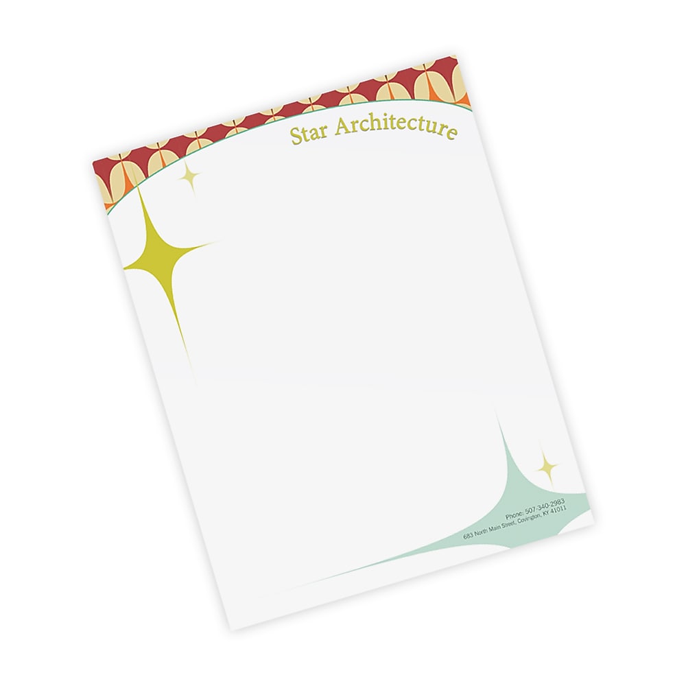 Full Color Letterhead, Executive, Flat Print, 250/Box