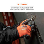 Ergodyne ProFlex 7401 Winter Work Gloves, Fleece Lined, Latex Coated Palm, Orange, XXL, 144 Pairs (17896)