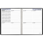 2026 AT-A-GLANCE DayMinder 7" x 8.75" Weekly Planner, Faux Leather Cover, Black (G535-00-26)