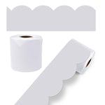 Carson Dellosa Education Rolled Scalloped Bulletin Board Border, 3" x 65', Whisper Gray, 3/Bundle (CD-108538-3)