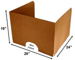 Classroom Products Foldable Cardboard Freestanding Privacy Shield, 19"H x 26"W, Kraft, 20/Box (VB1920 KR)