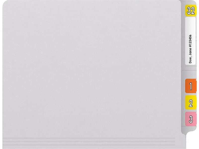 Medical Arts Press Reinforced End Tab File Folder, Straight Cut, Letter-Size, White, 50/Box (S-01501-WHT)