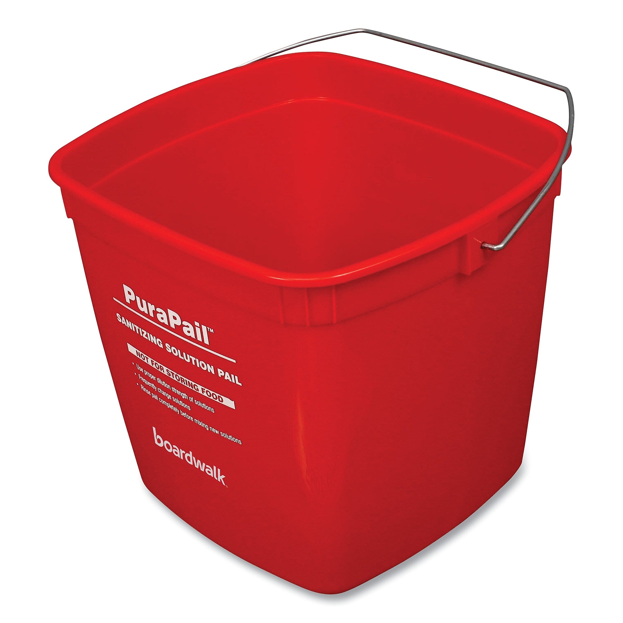 Boardwalk PuraPail Bucket, 6 Quart, Plastic, Red (BWK6QTREDBKT)
