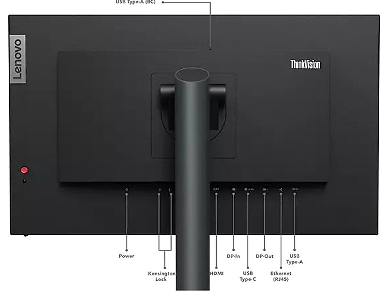 Lenovo ThinkVision P24h-30 23.8" 60 Hz LED Monitor, Black (63B3GAR6US)